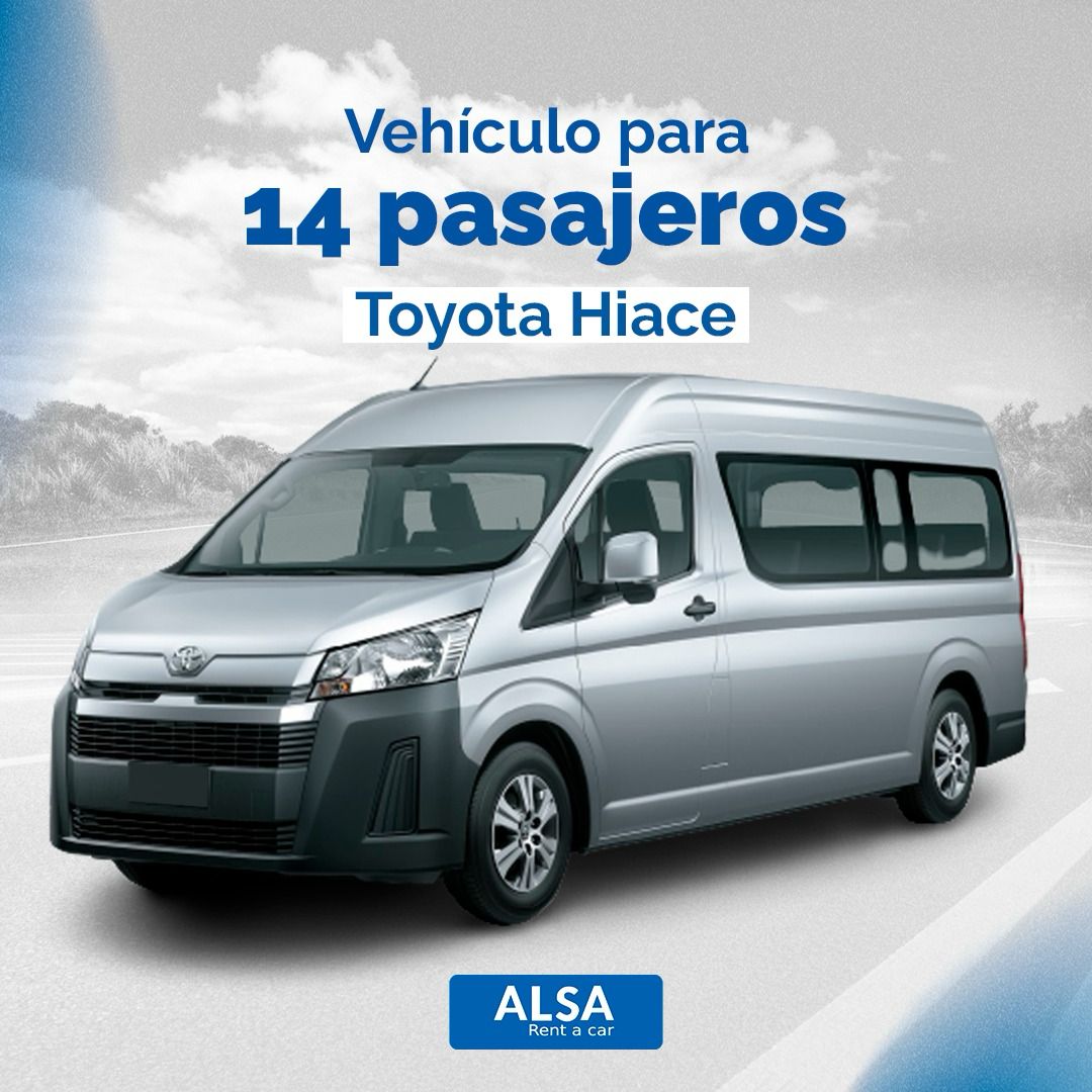 Alquiler de Toyota Hiace para 14 pasajeros